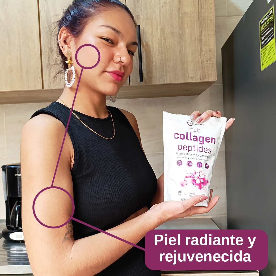 COLÁGENO Multi Collagen Peptides . Mejora tu piel, cabello, uñas y articulaciones 1- Libra
