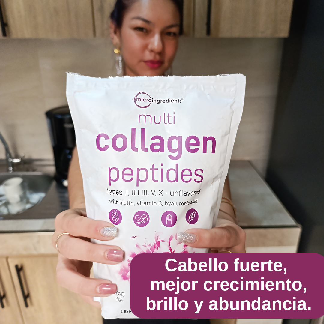 COLÁGENO Multi Collagen Peptides . Mejora tu piel, cabello, uñas y articulaciones 1- Libra