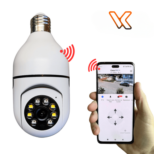 Camara Bombillo De Seguridad 360°