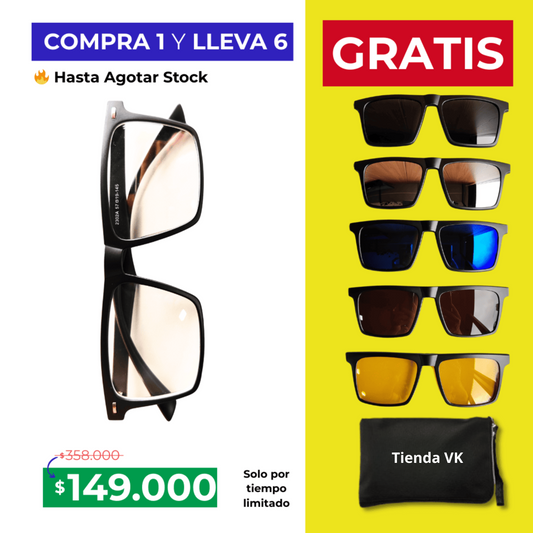 Gafas Magneticas 6 en 1 - COMPRA 1 LLEVA 6