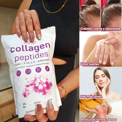 COLÁGENO Multi Collagen Peptides . Mejora tu piel, cabello, uñas y articulaciones  1- Libra
